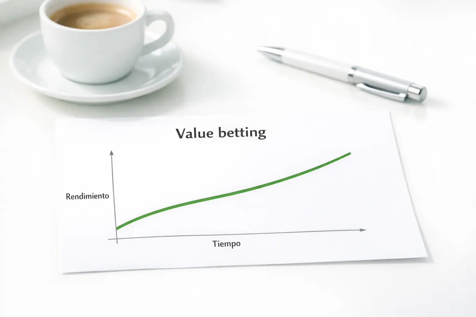 Gráfico simple ascendente simbolizando rentabilidad